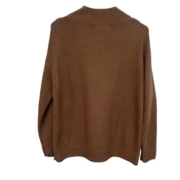 Minimalist‎ Brown Mock Neck Sweater Merokeety Medium Quiet Luxury - Picture 7 of 7